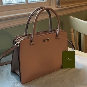 Kate Spade leather Shimmering Tan Satchel